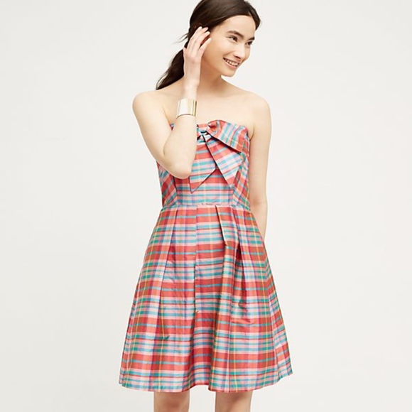 Anthropologie Dresses & Skirts - NWT Anthropologie Ribboned Plaid Dress 10